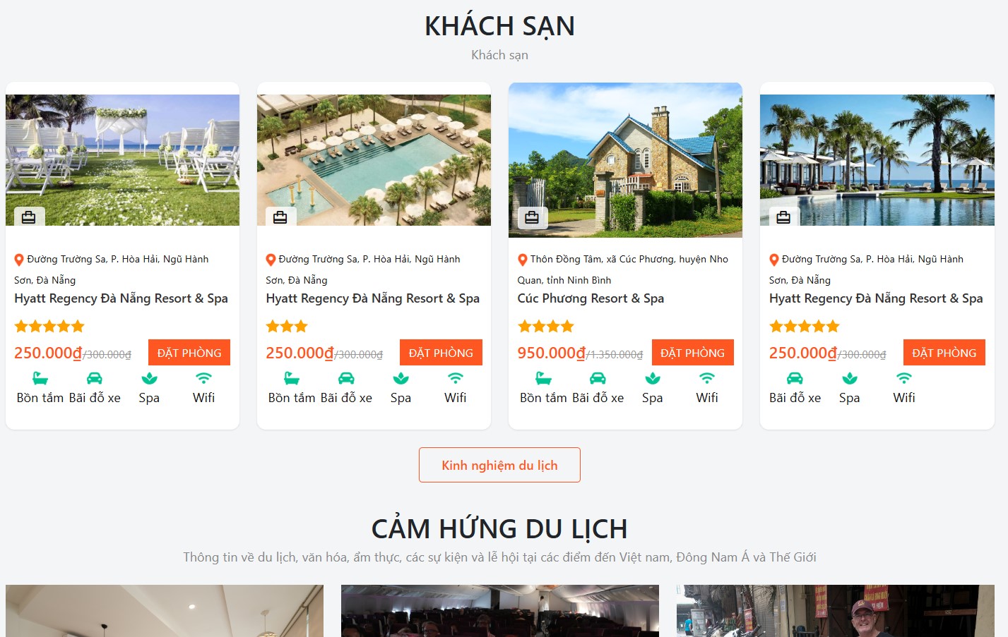 Mẫu Website Bán Tour Du Lịch Tích Hợp Bán Phòng